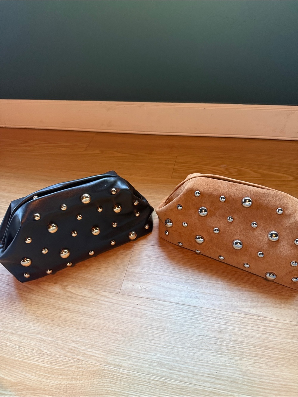 A New Day set of 2 clutches with removable chain straps